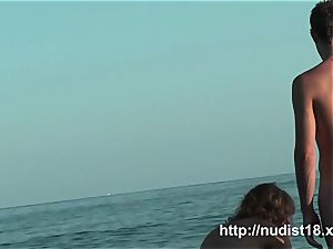 splendid nymph spy at beach ultra-cute donk naturist shots